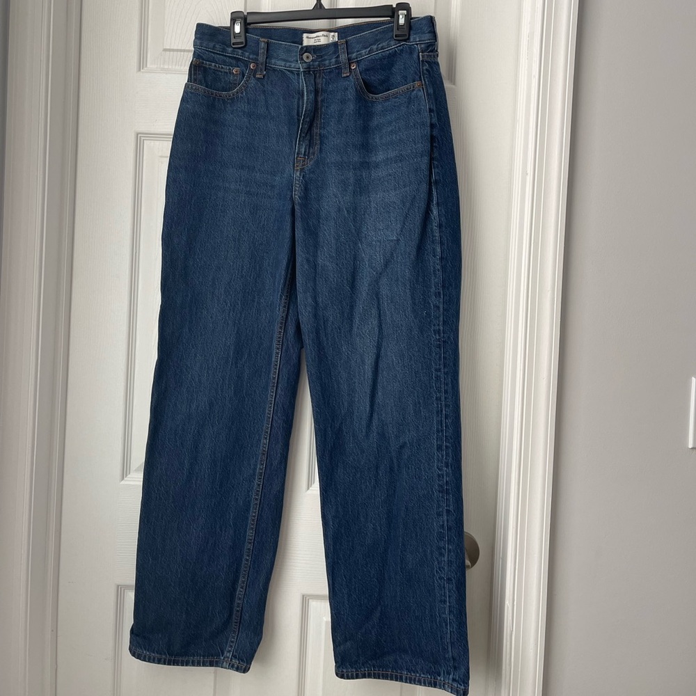 Abercrombie & Fitch Dark Blue Straight Leg Jeans